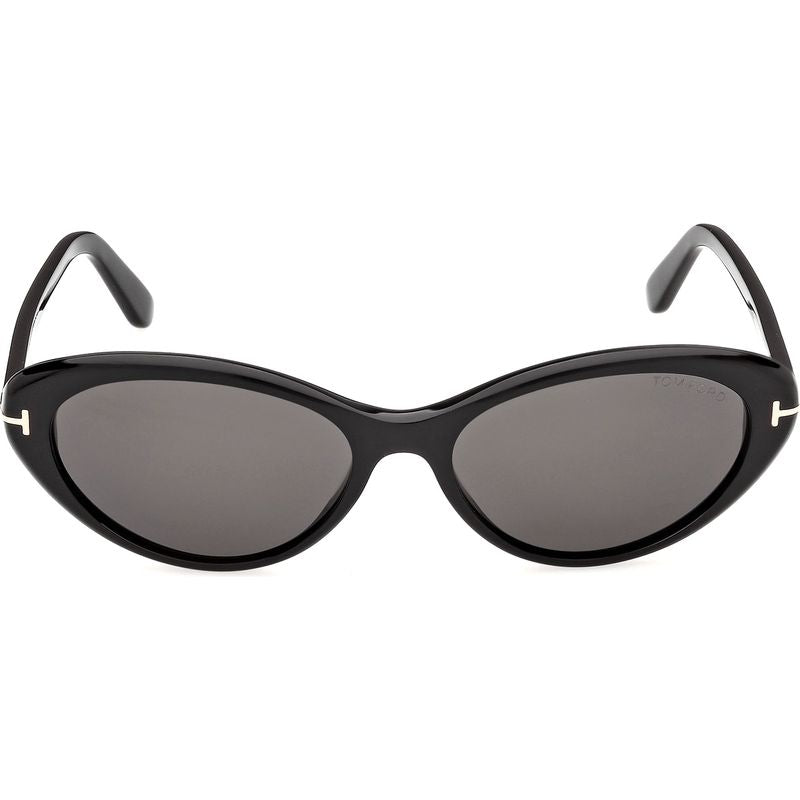 Tom Ford Celina 02 FT1413 Shiny Black Smoke Front