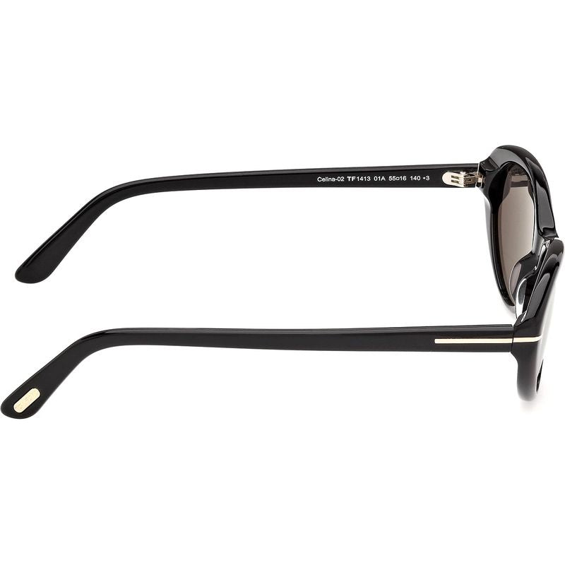 Tom Ford Celina 02 FT1413 Shiny Black Smoke Side2