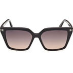 Tom Ford Erin 02 FT1412 Shiny Black Smoke Gradient Front
