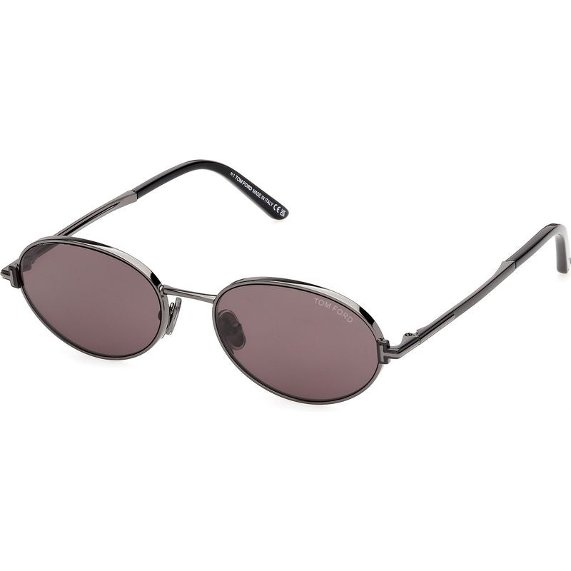 Tom Ford Gina 02 FT1420 Shiny Gunmetal Smoke Angle