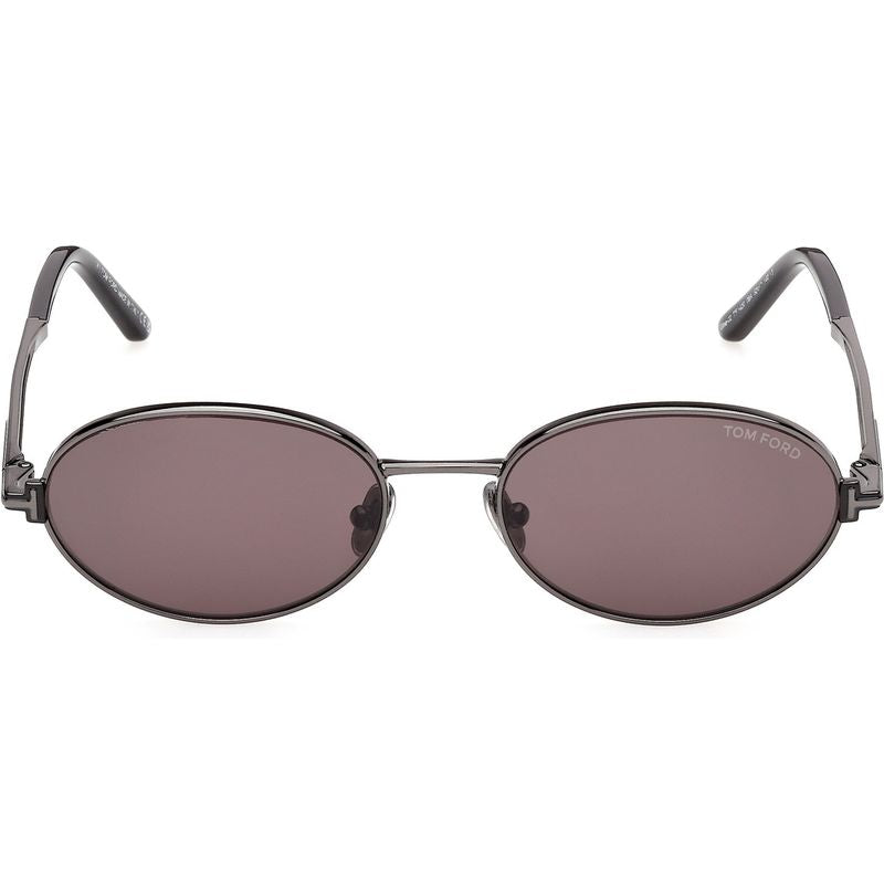 Tom Ford Gina 02 FT1420 Shiny Gunmetal Smoke Front