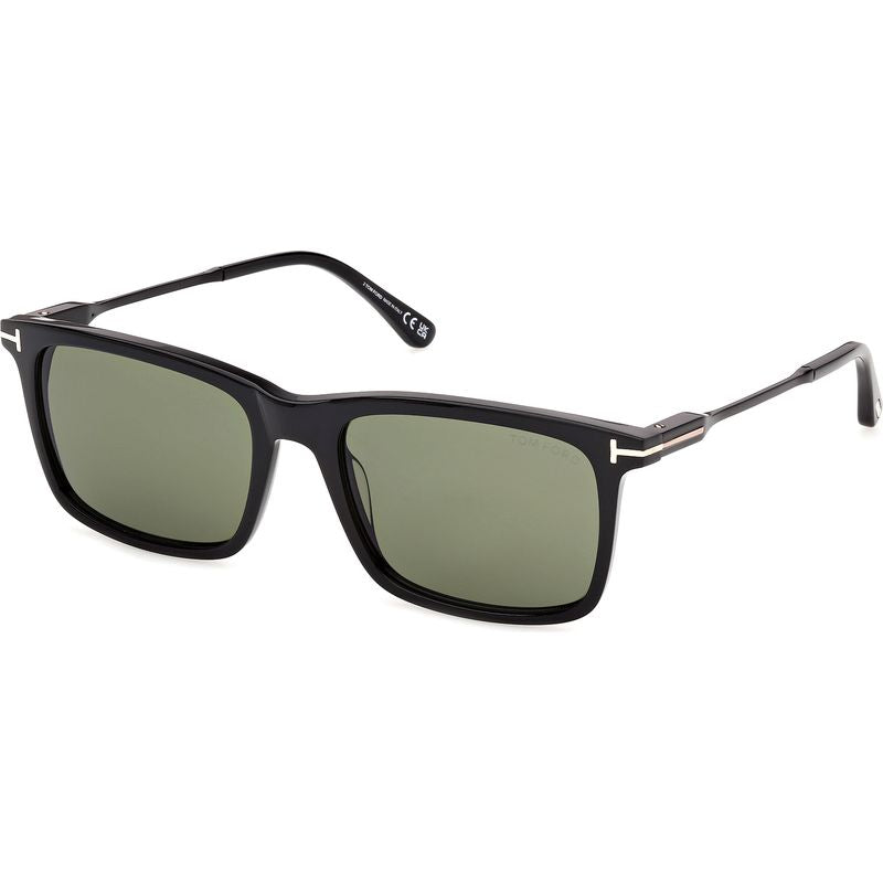 Tom Ford Lee 02 FT1409 Shiny Black Green Angle