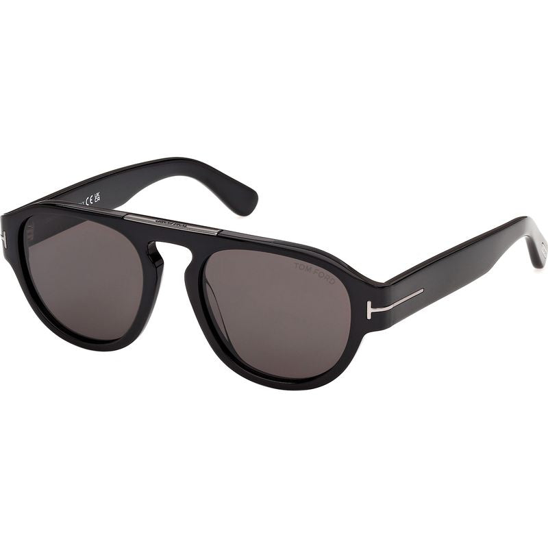 Tom Ford Pablo 02 FT1407-N Shiny Black Smoke Angle