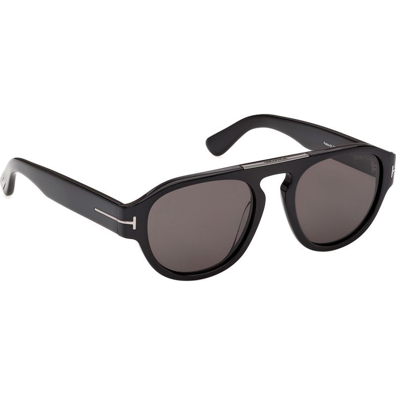 Tom Ford Pablo 02 FT1407-N Shiny Black Smoke Angle2