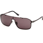 Tom Ford Rock 02 FT1411 Shiny Gunmetal Smoke Angle