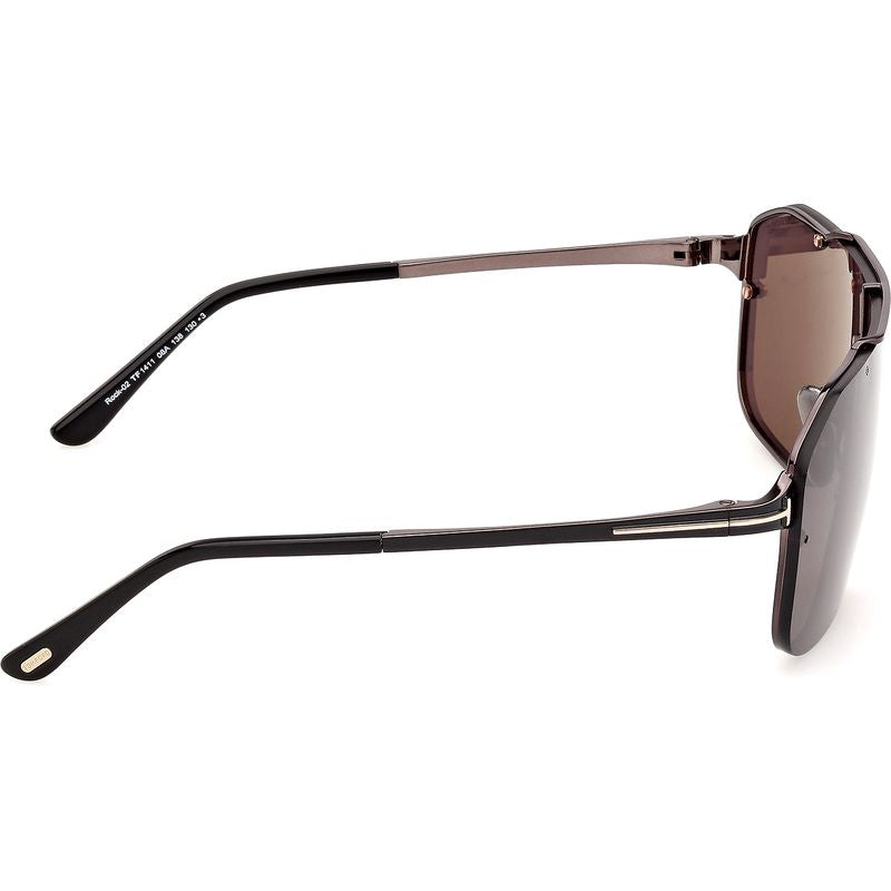 Tom Ford Rock 02 FT1411 Shiny Gunmetal Smoke Side2