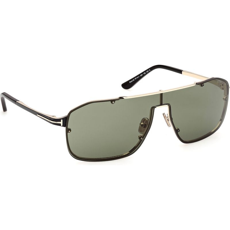 Tom Ford Rock 02 FT1411 Shiny Pale Gold Green Angle2