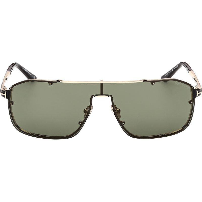 Tom Ford Rock 02 FT1411 Shiny Pale Gold Green Front