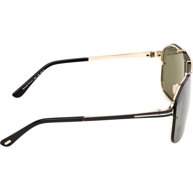 Tom Ford Rock 02 FT1411 Shiny Pale Gold Green Side2