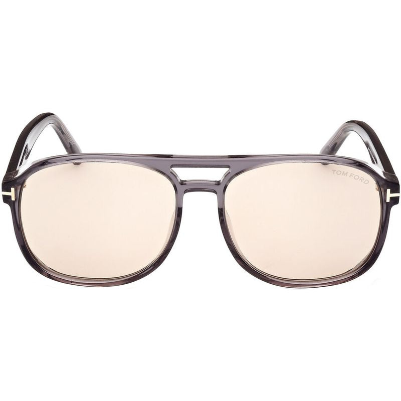 Tom Ford Rosco FT1022 Shiny Grey Brown Photochromic Front