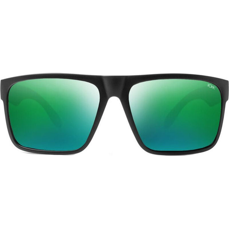 Outback, Matte Black/Green Mirror Polarised Glass Lenses
