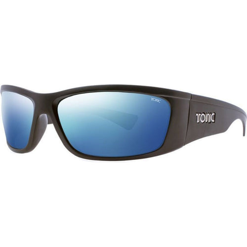 Shimmer, Matte Black/Blue Mirror Polarised Glass Lenses