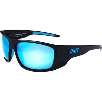 Combat Safety, Black/Blue Mirror Lenses