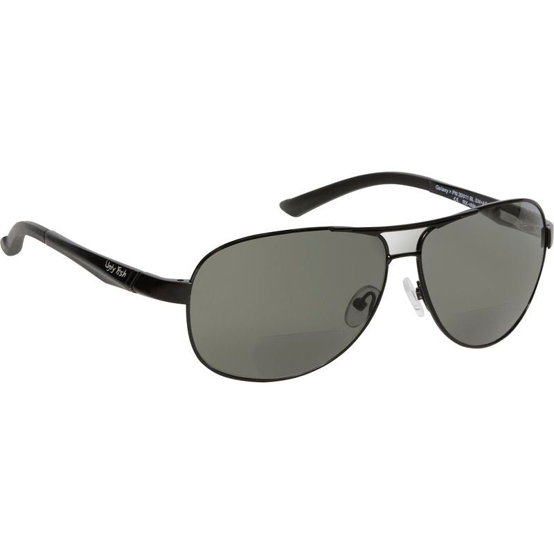 Galaxy, Matte Black/Bifocal + 2.5 Smoke Polarised Lenses