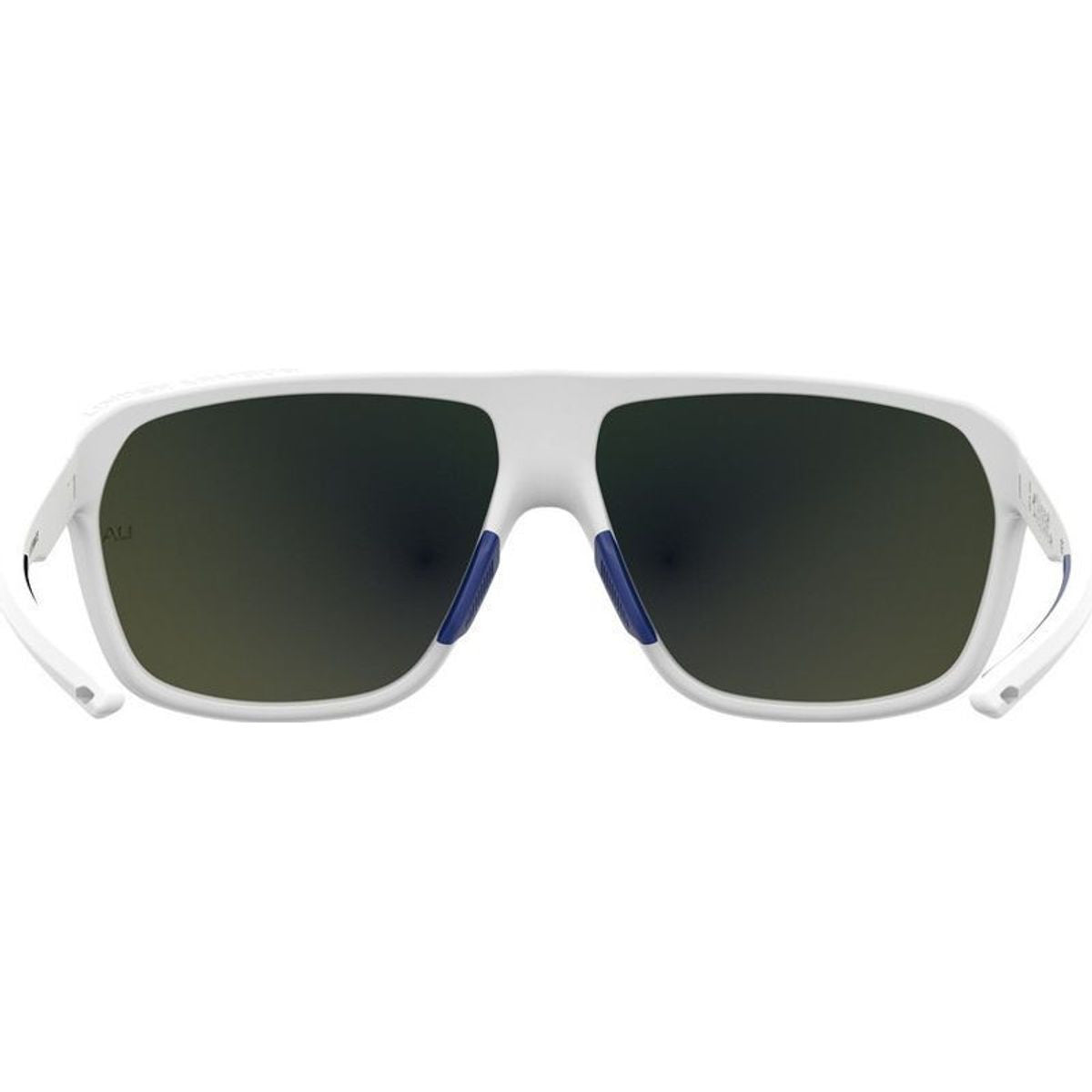 UA Dominate, Matte White/Blue Mirror Lenses