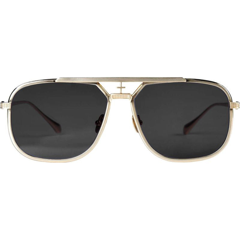 Capita, Brushed Gold Titanium/Black Lenses