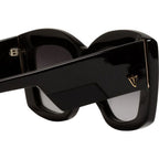 Coltrane, Gloss Black with Gold Metal Trim/Black Gradient Polarised Lenses