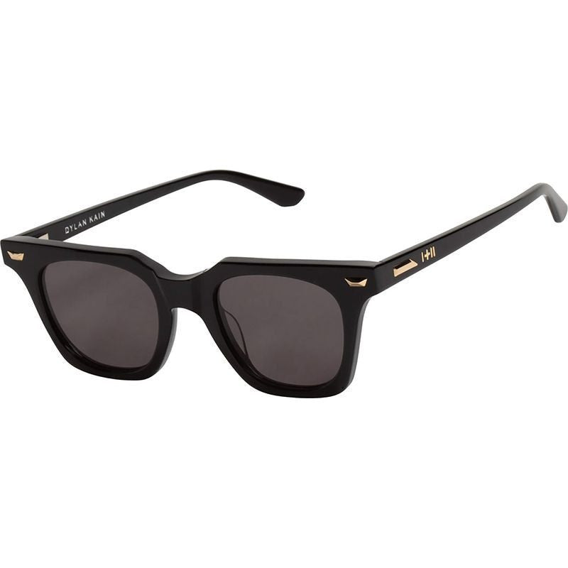 Dylan Kain, Gloss Black with 24k. Gold Metal Trim/Black Polarised Lenses