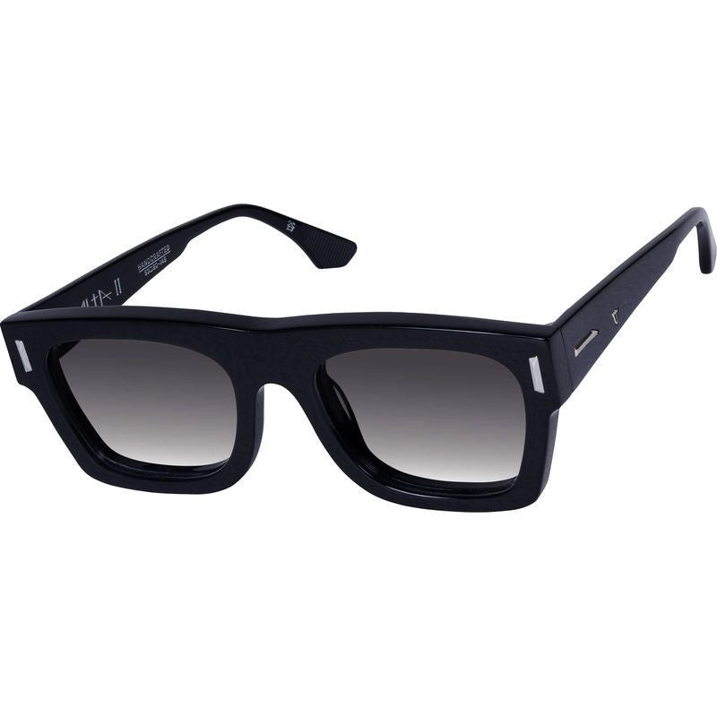 Alta II, Gloss Black with Silver Metal/Black Gradient Lenses
