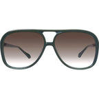 Bang, Army Green with Gold Metal Trim/Brown Gradient Lenses