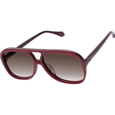Bang Bang, Burgundy with Gold Metal Trim/Brown Gradient Lenses