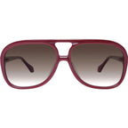 Bang Bang, Burgundy with Gold Metal Trim/Brown Gradient Lenses