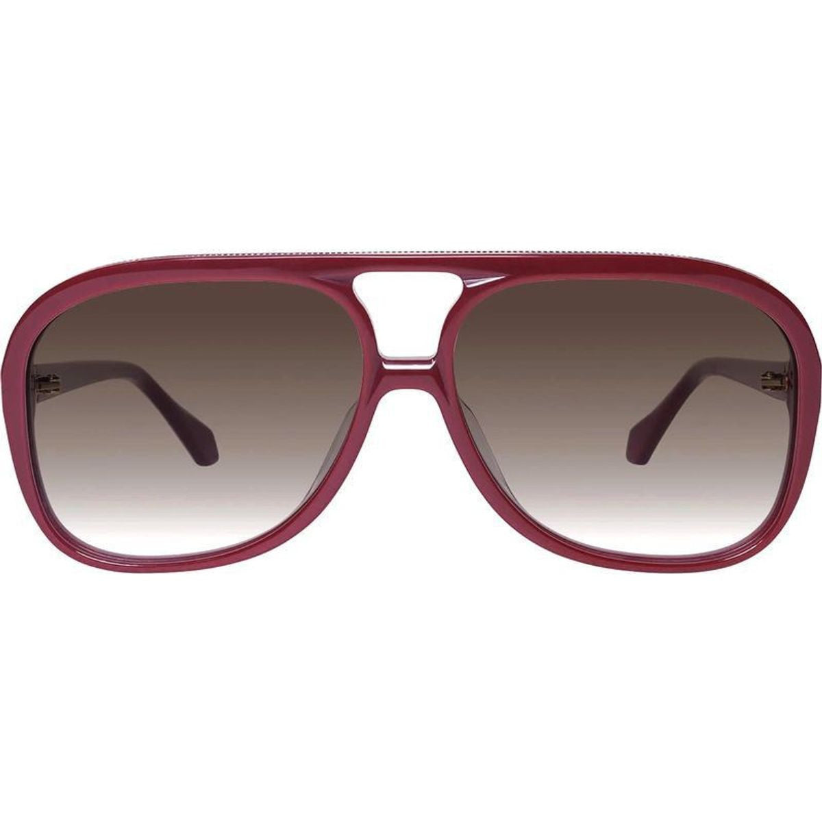 Bang Bang, Burgundy with Gold Metal Trim/Brown Gradient Lenses