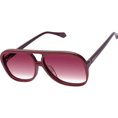 Bang Bang, Burgundy with Gold Metal Trim/Rose Gradient Lenses