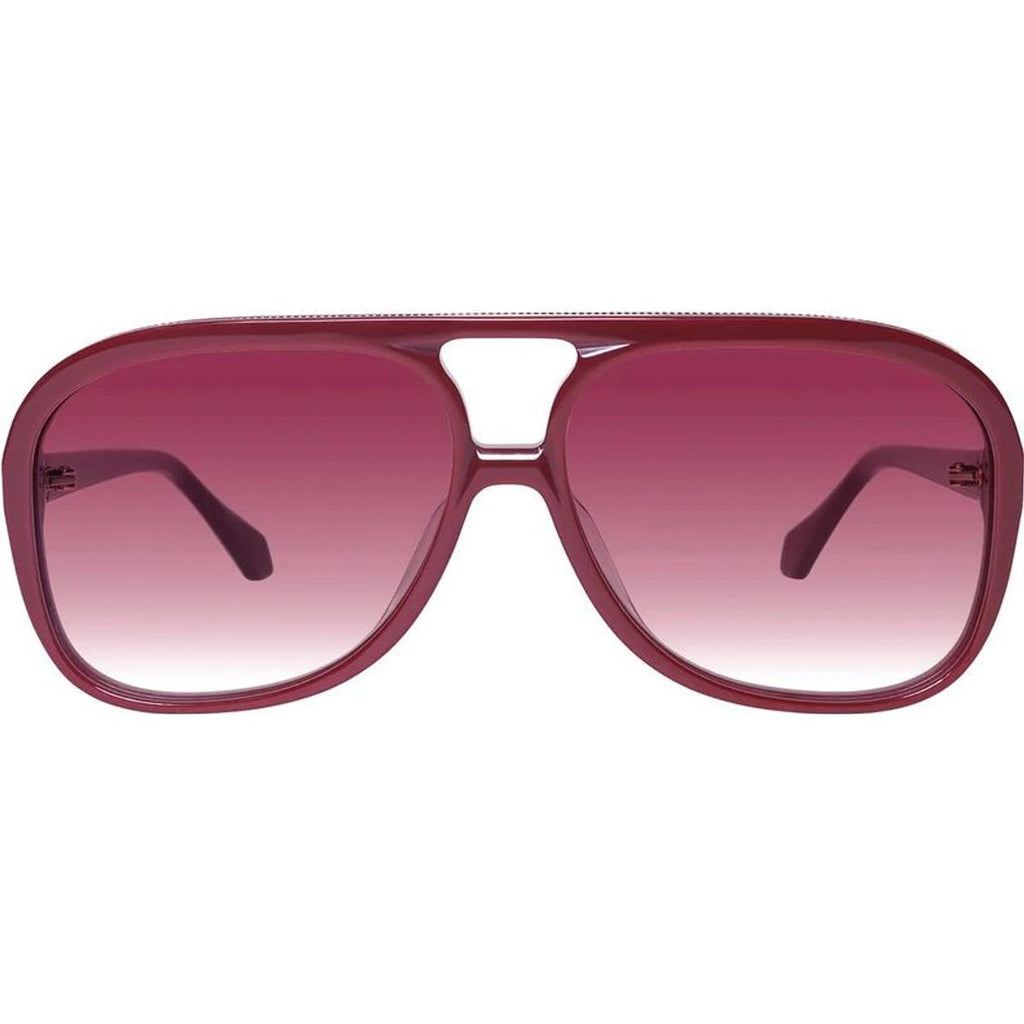 Bang Bang, Burgundy with Gold Metal Trim/Rose Gradient Lenses