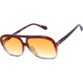 Bang Bang, Burnt Orange Fade To Crystal with Gold Metal/Orange Gradient Lenses