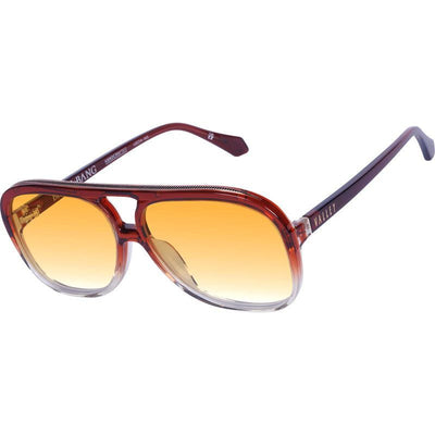 Bang Bang, Burnt Orange Fade To Crystal with Gold Metal/Orange Gradient Lenses