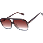 Bang Bang, Transparent Chocolate Fade To Crystal with Gold Metal/Dark Orange Gradient Lenses