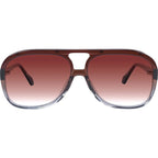 Bang Bang, Transparent Chocolate Fade To Crystal with Gold Metal/Dark Orange Gradient Lenses