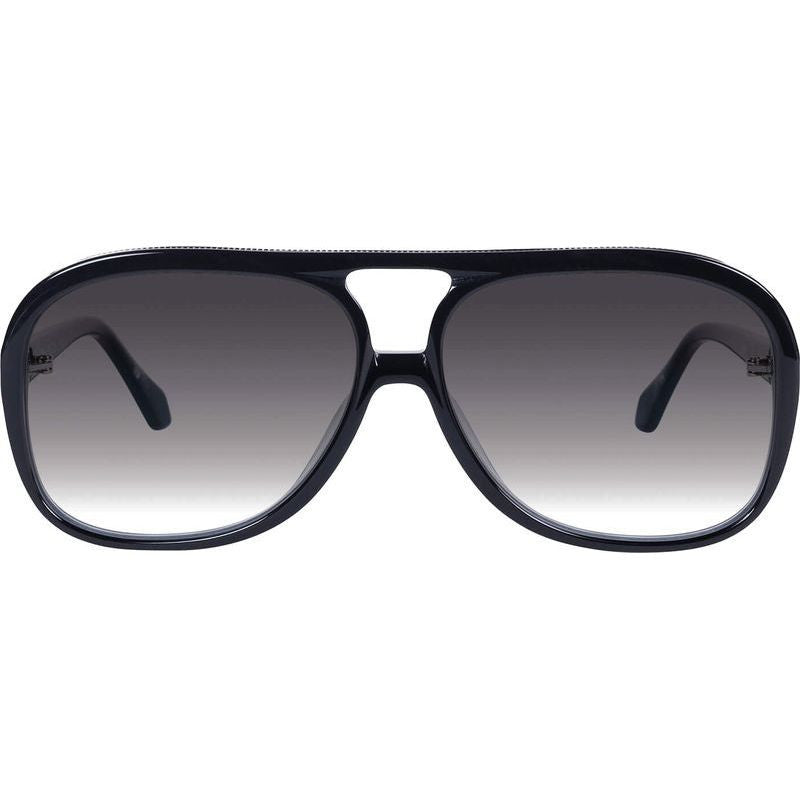 Bang Bang, Gloss Black with Metal Trim/Black Gradient Lenses