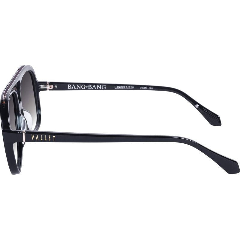Bang Bang, Gloss Black with Metal Trim/Black Gradient Lenses