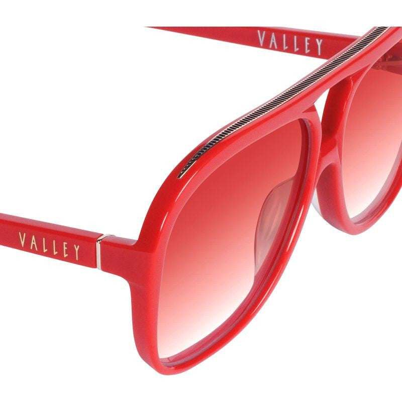 Bang Bang, Red with Gold Metal/Red Gradient Lenses