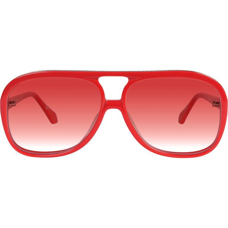 Bang Bang, Red with Gold Metal/Red Gradient Lenses