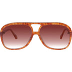 Bang Bang, Tiger Tort with Gold Metal Trim/Dark Orange Gradient Lenses