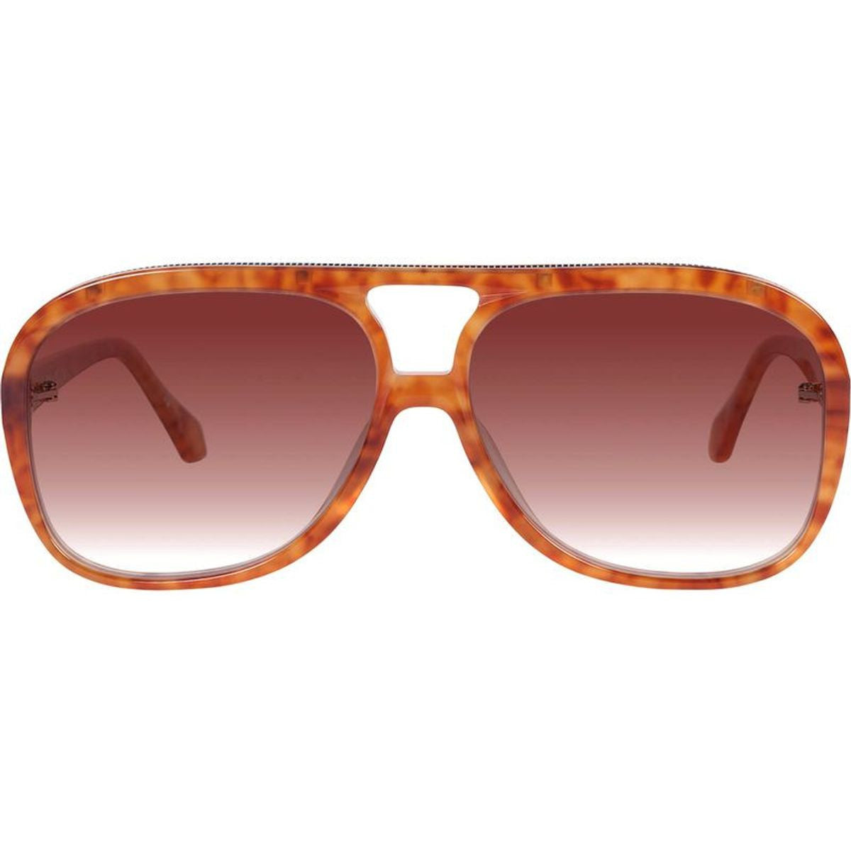 Bang Bang, Tiger Tort with Gold Metal Trim/Dark Orange Gradient Lenses