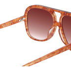 Bang Bang, Tiger Tort with Gold Metal Trim/Dark Orange Gradient Lenses