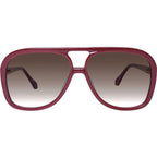 Bang, Burgundy with Gold Metal Trim/Brown Gradient Lenses