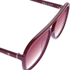Bang, Burgundy with Gold Metal Trim/Rose Gradient Lenses