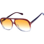 Bang, Burnt Orange Fade to Crystal with Gold Metal Trim/Orange Gradient Lenses