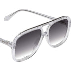 Bang, Crystal with Silver Metal Trim/Black Gradient Lenses