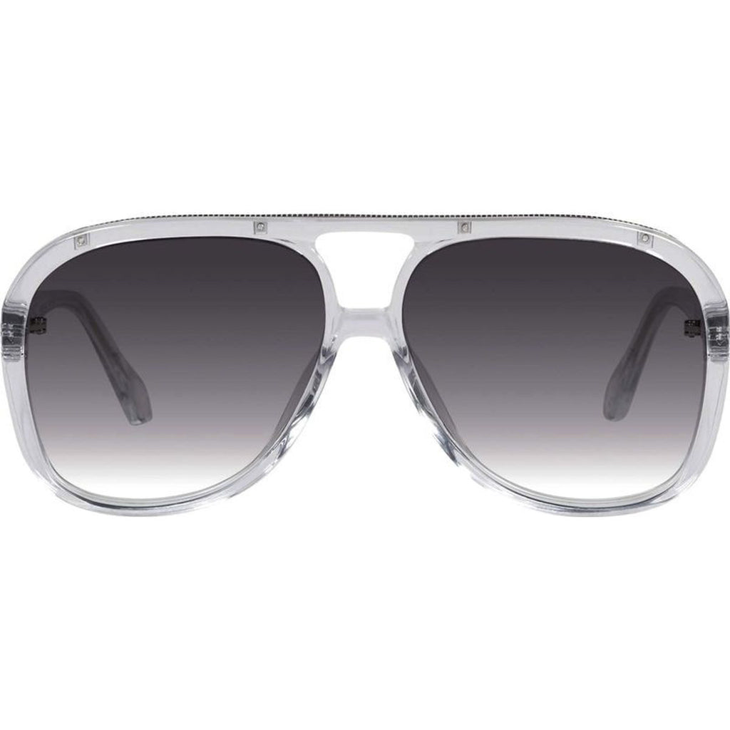 Bang, Crystal with Silver Metal Trim/Black Gradient Lenses