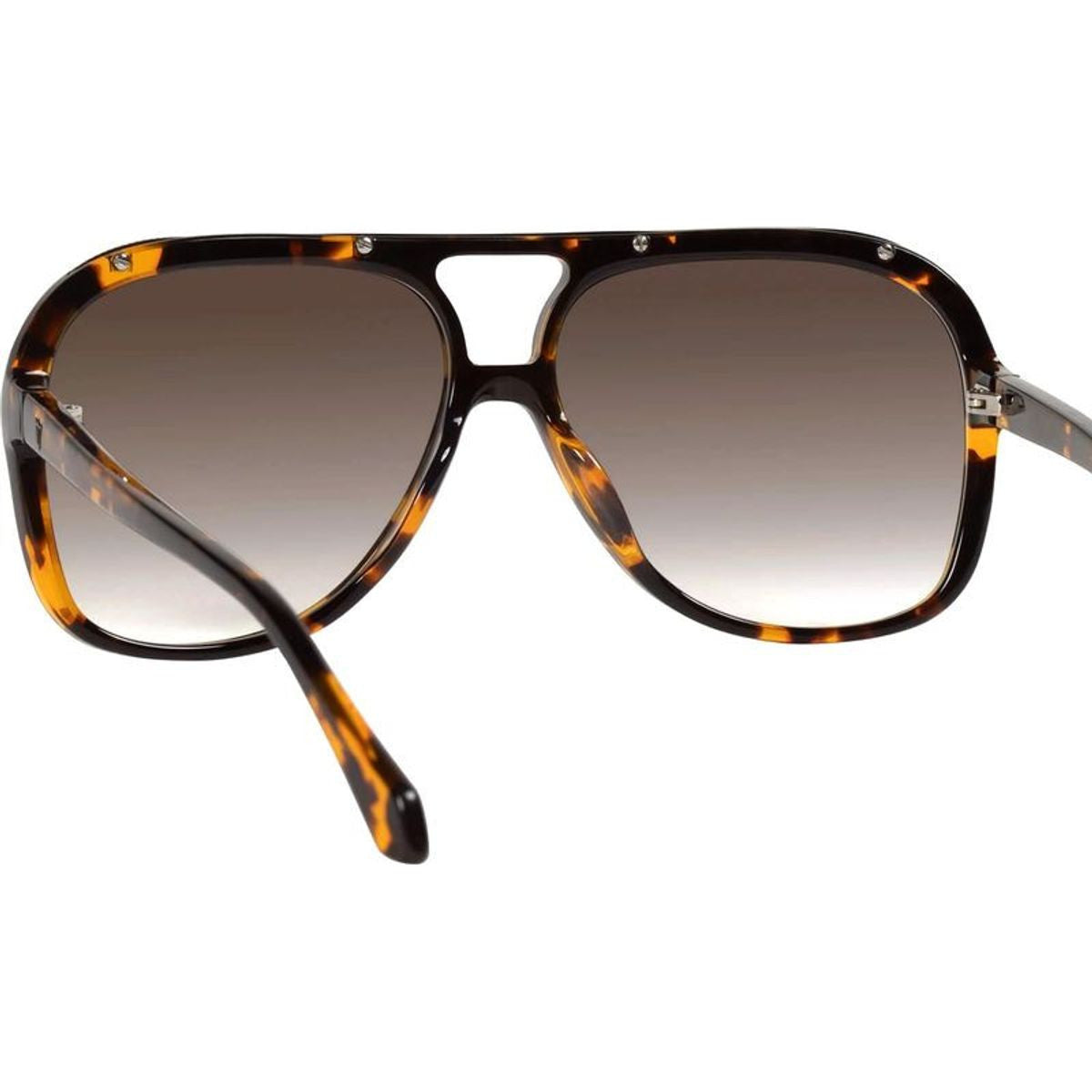 Bang, Dark Tortoise with Matte Black Metal Trim/Brown Gradient Lenses