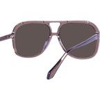 Bang, Transparent Mocha with Rose Gold Metal Trim/Brown Lenses