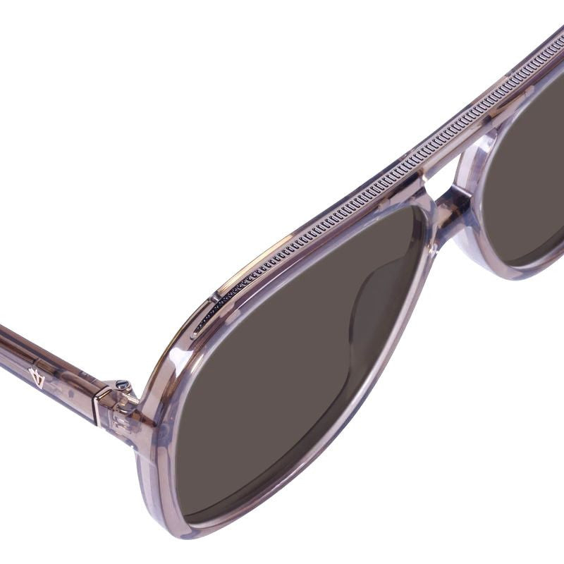 Bang, Transparent Mocha with Rose Gold Metal Trim/Brown Lenses