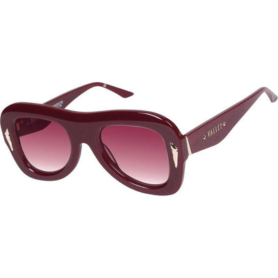 Bowery, Burgundy with Gold Metal/Rose Gradient Lenses