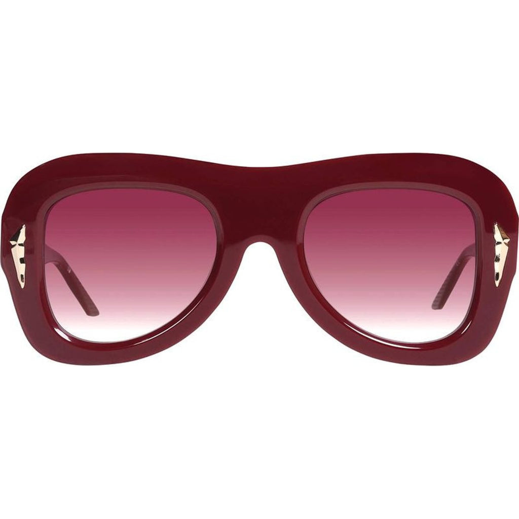 Bowery, Burgundy with Gold Metal/Rose Gradient Lenses